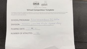 Northwestern Middle School [Junior High Game Day] 2021 UCA & UDA November Virtual Regional