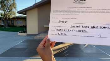 Bishop Amat High School [High School - Band Chant - Cheer] 2021 USA Virtual Spirit Regional #3