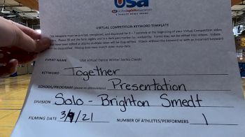 Presentation High School [Open - Solo] 2021 USA Virtual Dance Winter Classic