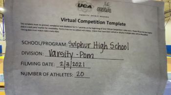 Sulphur High School [Varsity - Pom] 2021 UDA South Spring Virtual Dance Challenge