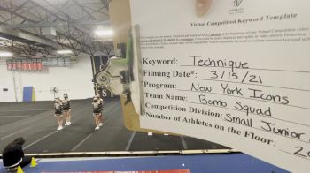 New York Icons - Bomb Squad [L3 Junior - Small] 2021 Varsity All Star Winter Virtual Competition Series: Event IV