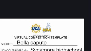 Sycamore High School - bella caputo [Teen - Solo - Contemporary/Lyrical] 2022 UDA Virtual Solo Showdown