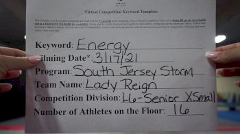 South Jersey Storm - Lady Reign [L6 Senior - Xsmall] 2021 Beast of The East Virtual Championship
