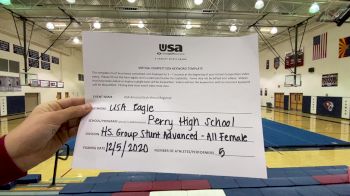 Perry High School [HS Group Stunt Advanced - All Female] 2020 USA Arizona & Utah Virtual Regional