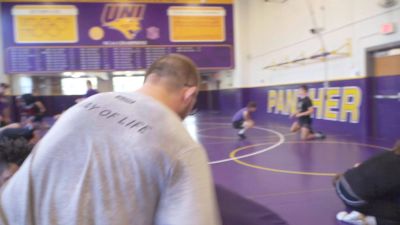 Brett Robbins Working With UNI Wrestlers