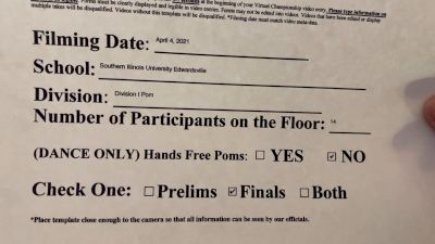 Southern Illinois University Edwardsville [Pom Division I Virtual Finals] 2021 NCA & NDA Collegiate Cheer & Dance Championship