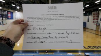 Cactus Shadows High School [Varsity Song/Pom Advanced] 2020 USA Arizona & Utah Virtual Regional