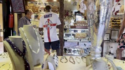 The Guys Check Out A Jewelry Store In Antigua