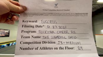Rockstar Cheer Rhode Island - The Sugarhill Gang [L3 Junior - Medium] 2021 Athletic Championships: Virtual DI & DII