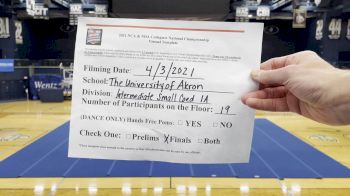 University of Akron [Virtual Intermediate Small Coed Division IA Finals] 2021 NCA & NDA Collegiate Cheer & Dance Championship