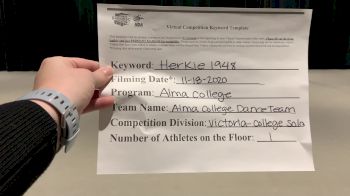 Alma College [Open - Solo] 2020 NDA November Virtual Championship