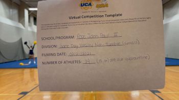 Pope John Paul II High School [Game Day Small Varsity - Non-Tumble] 2021 UCA February Virtual Challenge