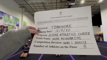 Divine Athletics Cheer - Mini Monarchs [Level 1 L1 Mini - Novice] Varsity All Star Virtual Competition Series: Event VII