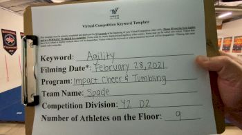 Impact Cheer & Tumbling - Spade [L2 Youth - D2 - Small] 2021 Varsity All Star Winter Virtual Competition Series: Event III