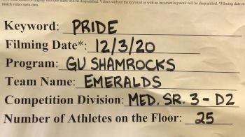 GU Shamrocks - Emeralds [L3 Senior - D2 - Medium] 2020 WSF All Star Cheer & Dance Virtual Championship
