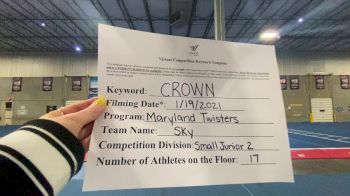 Maryland Twisters - Sky [L2 Junior - Small] 2021 Spirit Unlimited: Virtual Battle at the Boardwalk