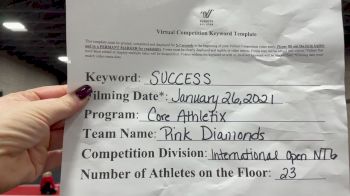 Core Athletix - Rochester - Pink Diamonds [L6 International Open - NT] 2021 Athletic Championships: Virtual DI & DII