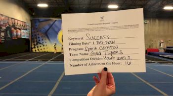 Spirit Central - Gold Tigers [L1 Youth - Non-Building] 2021 Athletic Championships: Virtual DI & DII