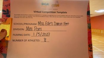 Miss Edie's Dancin Feet - Dance Stars(P) [Mini - Pom] 2022 UDA Battle of the Northeast Virtual Dance Challenge